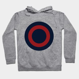 Navy Red Circles Hoodie